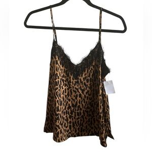 Nordstrom Camisole Women’s XSmall Cheetah Animal Print Lace Trim Cami To…
